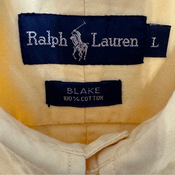 Ralph Lauren Blake Fit Yellow Button Down Shirt – Men’s L - Picture 3 of 5